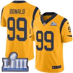 Los Angeles Rams Aaron Donald 99 Nike Gold 2019 Super Bowl LIII NFL Jersey Los Angeles Rams Aaron Donald 99 Nike Gold 2019 Super Bowl LIII NFL Jersey