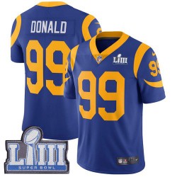 Los Angeles Rams Aaron Donald 99 Nike Royal 2019 Super Bowl LIII NFL Jersey Los Angeles Rams Aaron Donald 99 Nike Royal 2019 Super Bowl LIII NFL Jersey