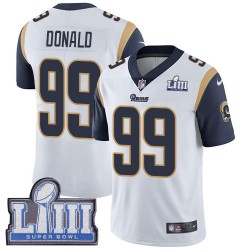 Los Angeles Rams Aaron Donald 99 Nike White 2019 Super Bowl LIII NFL Jersey Los Angeles Rams Aaron Donald 99 Nike White 2019 Super Bowl LIII NFL Jersey