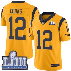 Los Angeles Rams Brandin Cooks 12 Nike Gold 2019 Super Bowl LIII NFL Jersey Los Angeles Rams Brandin Cooks 12 Nike Gold 2019 Super Bowl LIII NFL Jersey