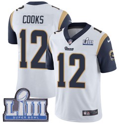 Los Angeles Rams Brandin Cooks 12 Nike White 2019 Super Bowl LIII NFL Jersey Los Angeles Rams Brandin Cooks 12 Nike White 2019 Super Bowl LIII NFL Jersey