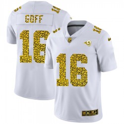 Los Angeles Rams Jared Goff 16 Nike Flocked Leopard Print White NFL Jersey Los Angeles Rams Jared Goff 16 Nike Flocked Leopard Print White NFL Jersey