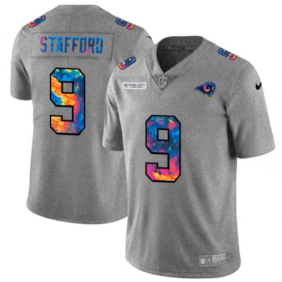 Los Angeles Rams Matthew Stafford 9 Nike 2020 Multicolor Grey NFL Jersey