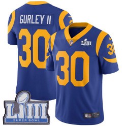 Los Angeles Rams Todd Gurley II 30 Nike Royal 2019 Super Bowl LIII NFL Jersey Los Angeles Rams Todd Gurley II 30 Nike Royal 2019 Super Bowl LIII NFL Jersey
