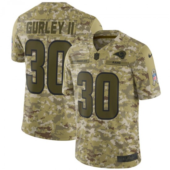 Los Angeles Rams Todd Gurley II 30 Nike Salute to Service NFL Jersey