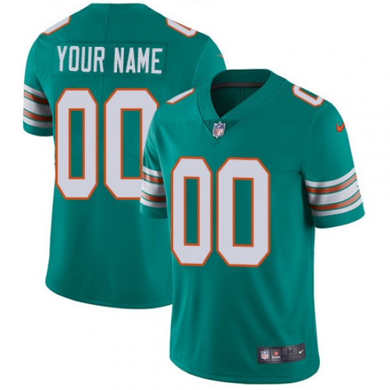 Miami Dolphins Custom Aqua NFL Jersey