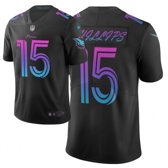 Miami Dolphins Jaelan Phillips 15 Nike Black 2021 Draft NFL Jersey