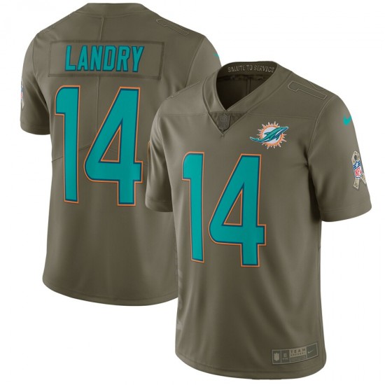 Miami Dolphins Jarvis Landry 14 Nike Salute To Service NFL Jersey