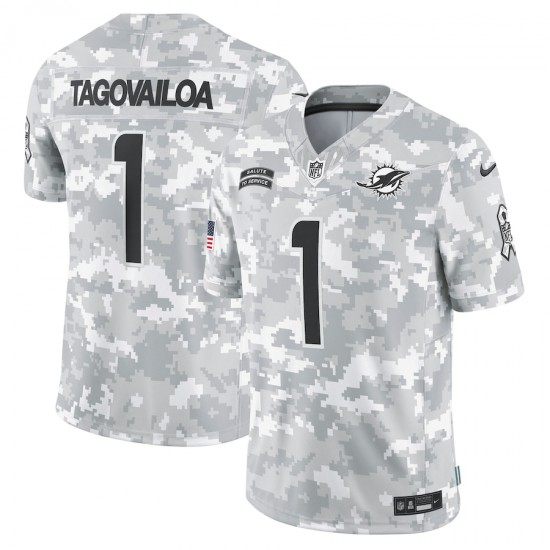 Miami Dolphins Tua Tagovailoa Nike 2024 Salute to Service NFL Jersey