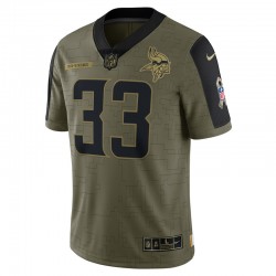 Minnesota Vikings Dalvin Cook 33 Nike 2021 Salute to Service NFL Jersey