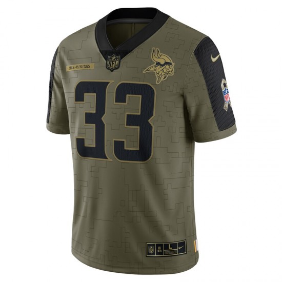 Minnesota Vikings Dalvin Cook 33 Nike 2021 Salute to Service NFL Jersey