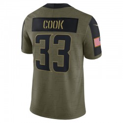 Minnesota Vikings Dalvin Cook 33 Nike 2021 Salute to Service NFL Jersey
