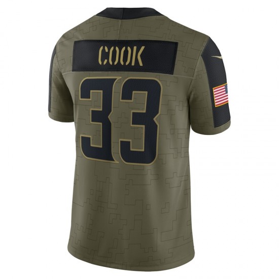 Minnesota Vikings Dalvin Cook 33 Nike 2021 Salute to Service NFL Jersey