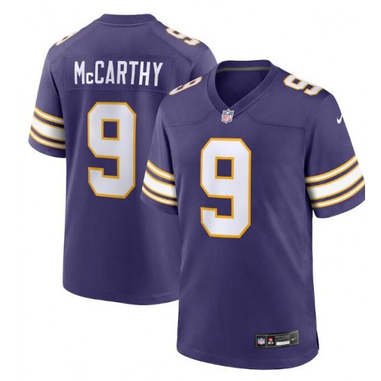 Minnesota Vikings J.J. McCarthy Nike Purple 2nd Alternate 2024 Draft NFL Jersey