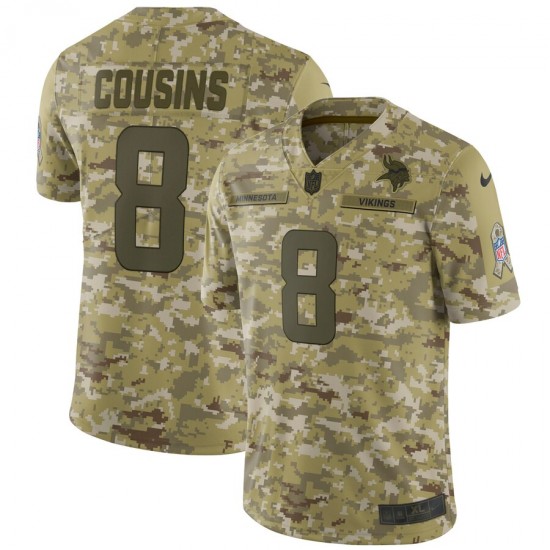 Minnesota Vikings Kirk Cousins 8 Nike Salute to Service NFL Jersey