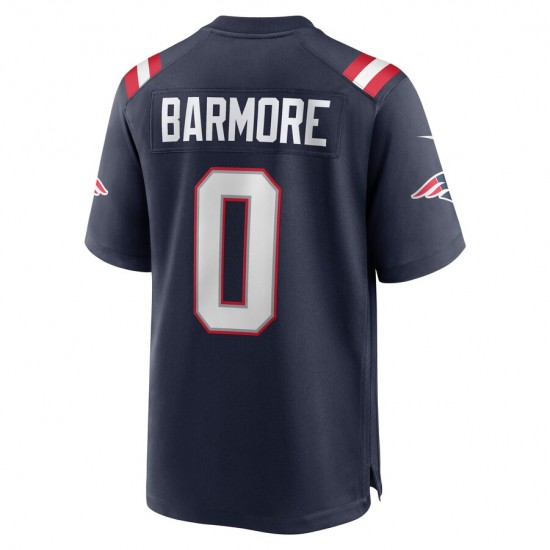 New England Patriots Christian Barmore 0 Nike Navy 2021 Draft NFL Jersey