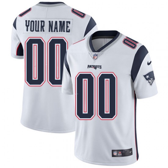 New England Patriots Custom White NFL Jersey