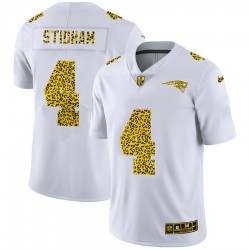 New England Patriots Jarrett Stidham 4 Nike Flocked Leopard Print White NFL Jersey New England Patriots Jarrett Stidham 4 Nike Flocked Leopard Print White NFL Jersey