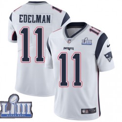 New England Patriots Julian Edelman 11 Nike White 2019 Super Bowl LIII NFL Jersey New England Patriots Julian Edelman 11 Nike White 2019 Super Bowl LIII NFL Jersey
