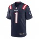 New England Patriots Mac Jones 1 Nike Navy 2021 Draft NFL Jersey