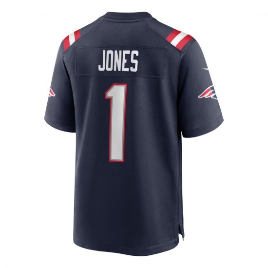 New England Patriots Mac Jones 1 Nike Navy 2021 Draft NFL Jersey