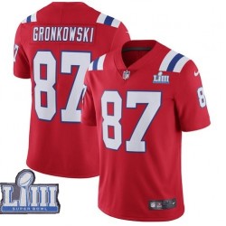 New England Patriots Rob Gronkowski 87 Nike Red 2019 Super Bowl LIII NFL Jersey New England Patriots Rob Gronkowski 87 Nike Red 2019 Super Bowl LIII NFL Jersey