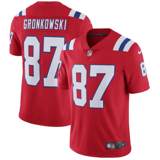 New England Patriots Rob Gronkowski 87 Nike Red NFL Jersey