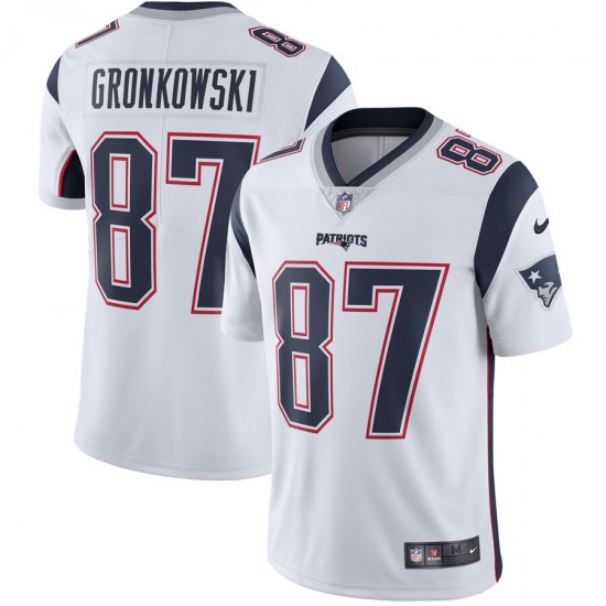 New England Patriots Rob Gronkowski 87 Nike White NFL Jersey