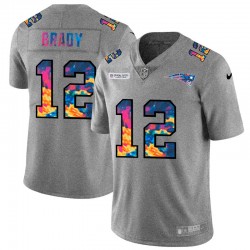 New England Patriots Tom Brady 12 Nike 2020 Multicolor Grey NFL Jersey New England Patriots Tom Brady 12 Nike 2020 Multicolor Grey NFL Jersey