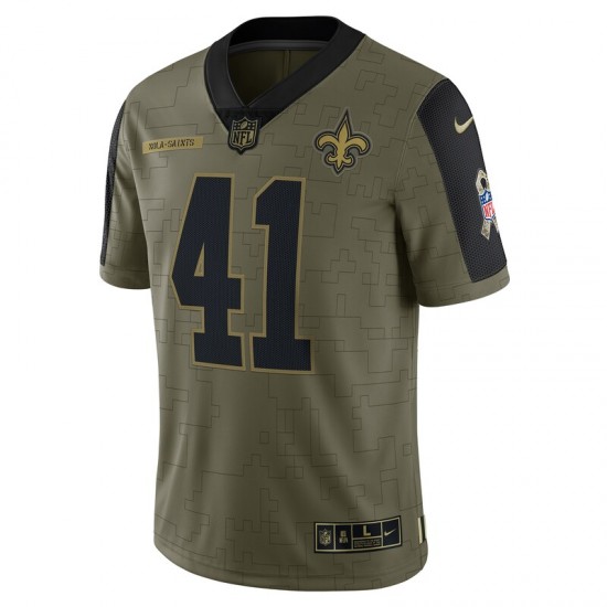 New Orleans Saints Alvin Kamara 41 Nike 2021 Salute to Service NFL Jersey
