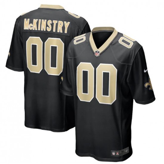 New Orleans Saints Ga'Quincy McKinstry Nike Black 2024 Draft NFL Jersey