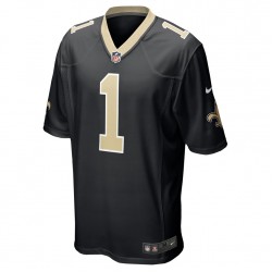 New Orleans Saints Payton Turner 1 Nike Black 2021 Draft NFL Jersey