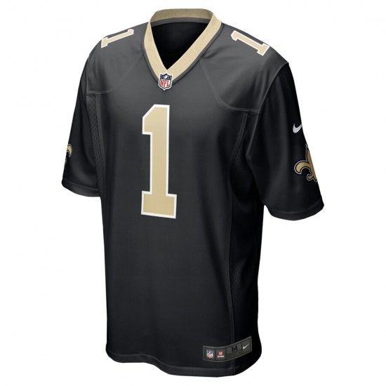 New Orleans Saints Payton Turner 1 Nike Black 2021 Draft NFL Jersey