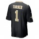 New Orleans Saints Payton Turner 1 Nike Black 2021 Draft NFL Jersey