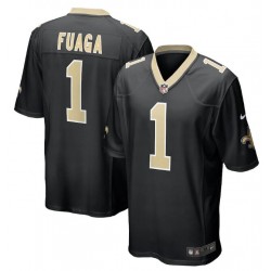 New Orleans Saints Taliese Fuaga Nike Black 2024 Draft NFL Jersey