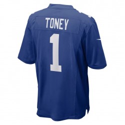 New York Giants Kadarius Toney 1 Nike Royal 2021 Draft NFL Jersey