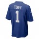 New York Giants Kadarius Toney 1 Nike Royal 2021 Draft NFL Jersey