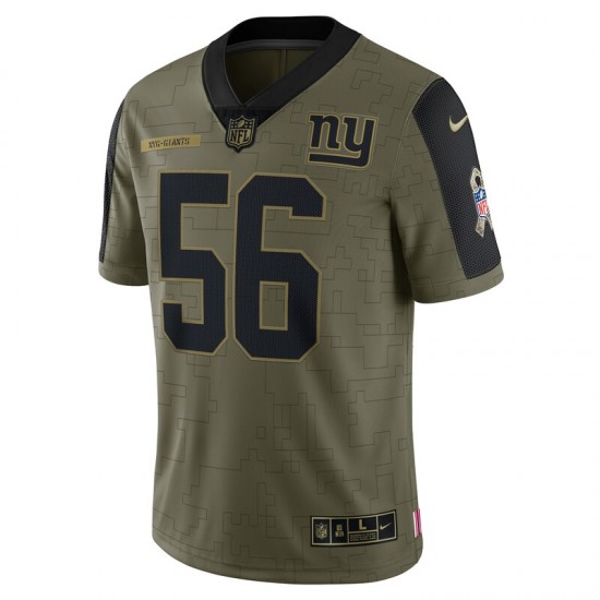New York Giants Lawrence Taylor 56 Nike 2021 Salute to Service NFL Jersey