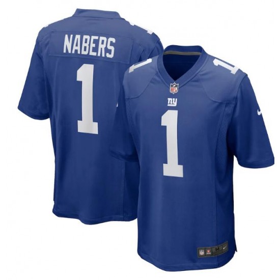 New York Giants Malik Nabers Nike Royal 2024 Draft NFL Jersey