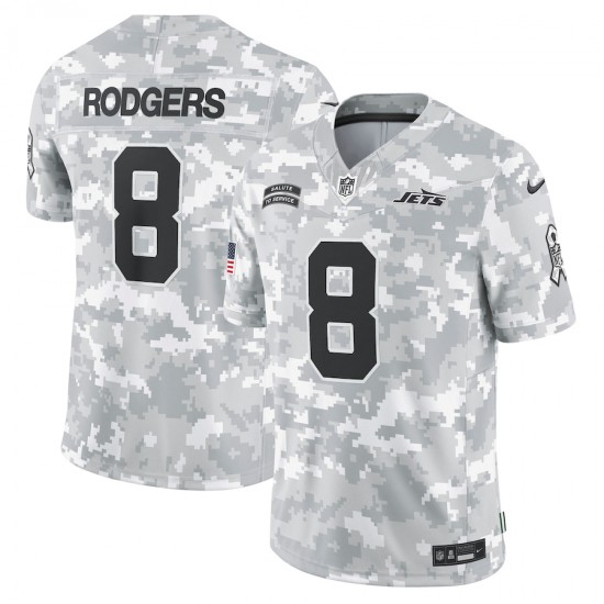 New York Jets Aaron Rodgers Nike 2024 Salute to Service NFL Jersey