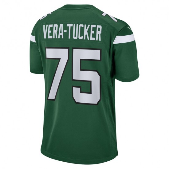New York Jets Alijah Vera-Tucker 75 Nike Green 2021 Draft NFL Jersey