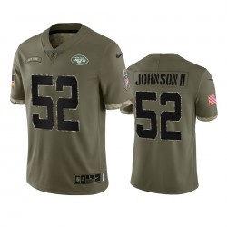 New York Jets Jermaine Johnson II 52 Nike 2022 Salute to Service NFL Jersey New York Jets Jermaine Johnson II 52 Nike 2022 Salute to Service NFL Jersey