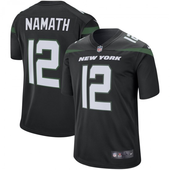 New York Jets Joe Namath 12 Nike Black NFL Jersey