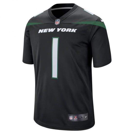 New York Jets Zach Wilson 1 Nike Black 2021 Draft NFL Jersey