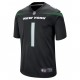 New York Jets Zach Wilson 1 Nike Black 2021 Draft NFL Jersey