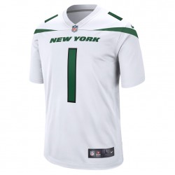 New York Jets Zach Wilson 1 Nike White 2021 Draft NFL Jersey