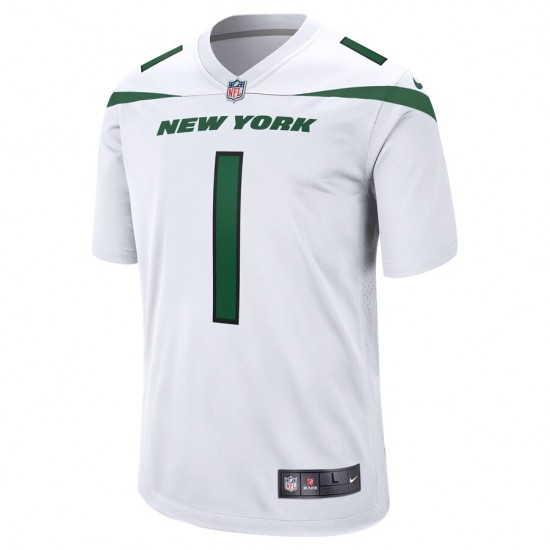 New York Jets Zach Wilson 1 Nike White 2021 Draft NFL Jersey