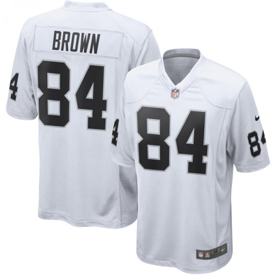 Oakland Raiders Antonio Brown 84 Nike White NFL Jersey