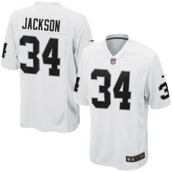 Oakland Raiders Bo Jackson 34 Nike White NFL Jersey