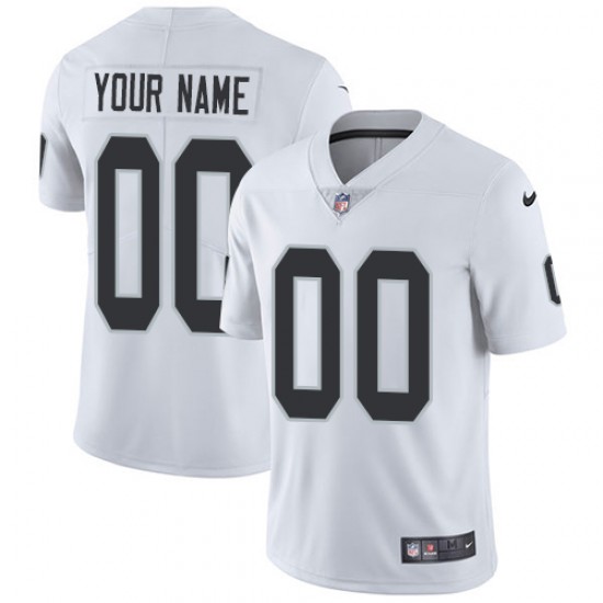 Oakland Raiders Custom White NFL Jersey